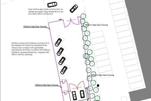 Proposed dog walking field, Scarborough Road. Courtesy Brambles.