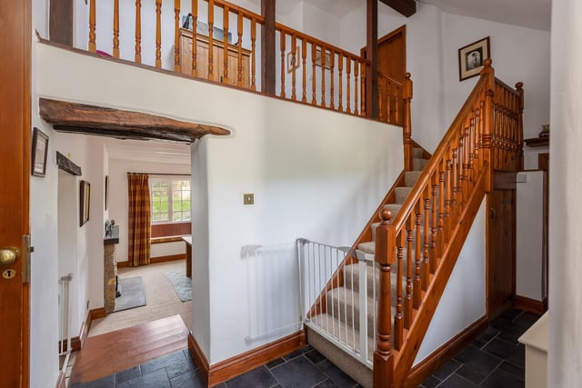 Inside Chestnut Cottage: a bright and roomy hallway.