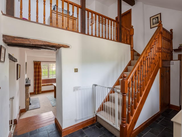 Inside Chestnut Cottage: a bright and roomy hallway.
