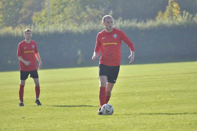 Adam Falkingham scored for Town 2nds in their 4-3 loss at Hensall. Photo by Andy Nelson Photography