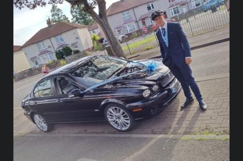 Here is Kian Wilkinson on his way to Bridlington School prom.
