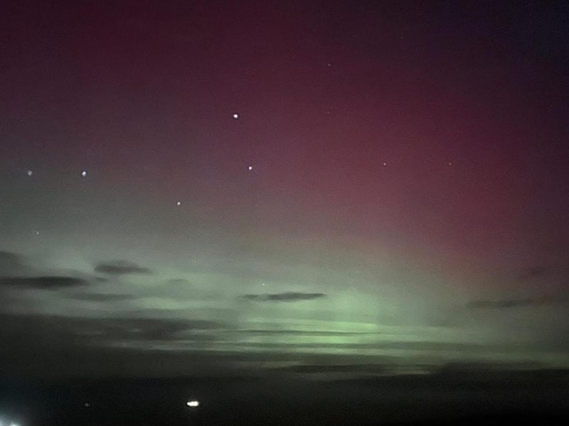 John Readman captured this aurora image, with the constellation The Plough on the left.