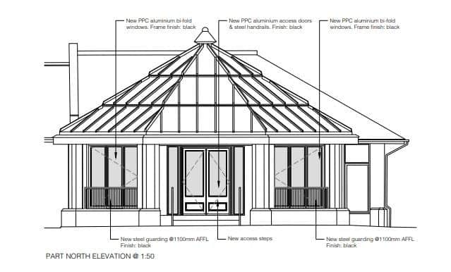 Pescado Lounge - proposed elevations. Reade Associates