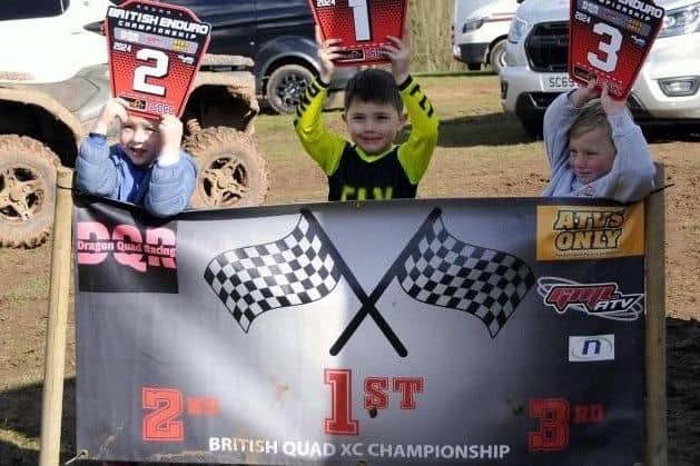 Frankie Robinson, 6, won at the British Quad Championship.