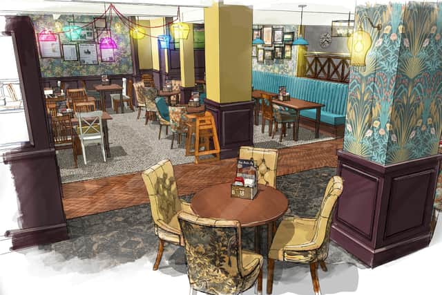 Sketch of the new-look family lounge area