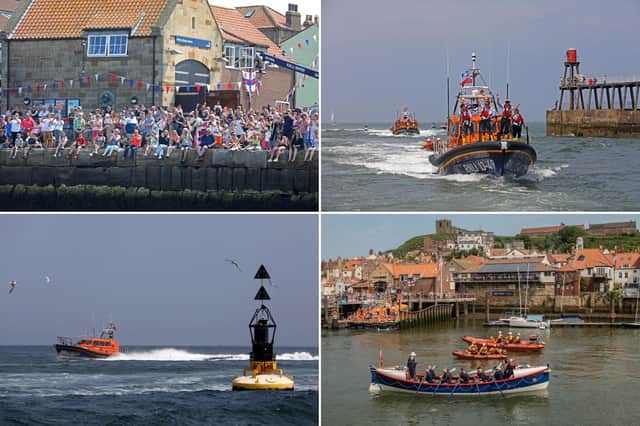 Pictures from the arrival of the new lifeboat, Lois Ivan, in Whitby.