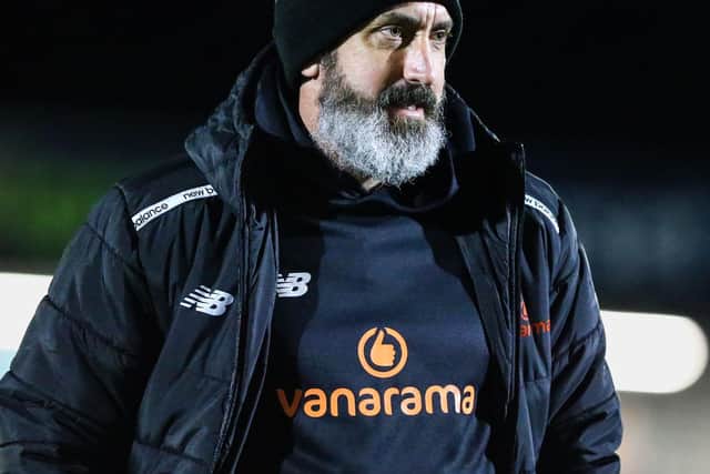 Scarborough Athletic slumped to a 2-0 home National League North loss against Curzon Ashton on Tuesday night. Photos by Zach Forster