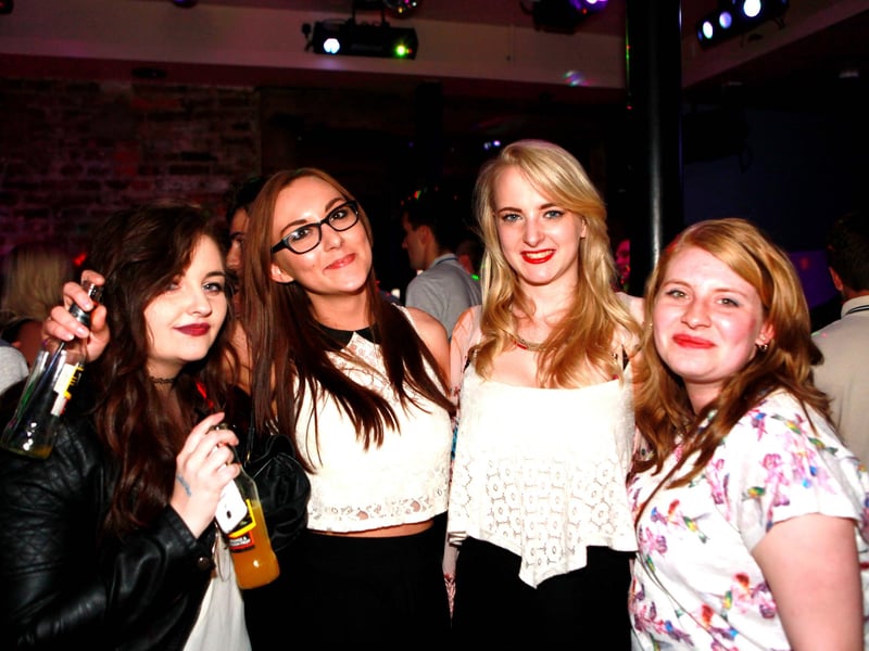 Vanessa, Sarah, Katie & Beth enjoying student night in Blue Lounge.