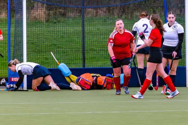 Visitors Gateshead score the only goal of the game at Whitby. PHOTOS BY BRIAN MURFIELD