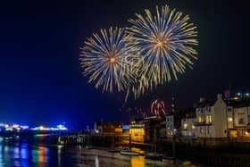 Whitby Regatta's spectacular Monday night fireworks display.