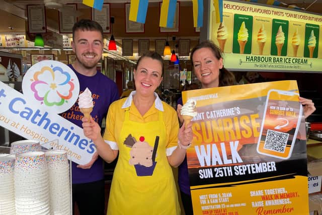 Pictured left to right are Tom Thornton, Natalie Kemenova and Susan Stephenson.