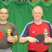 New recruit Pier Canta, left, and Chris Deegan were the Doubles winners in the Bridlington Table Tennis League Wednesday Night Round-Robin tournament.