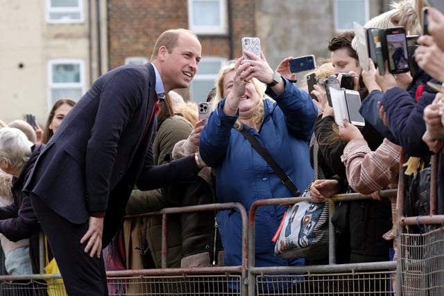 Prince William poses for a selfie