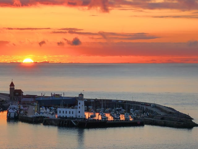 Stunning amber sunrise.