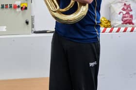 Oliver Mawdsley in rehearsals for Beauty and the Beast at the Stephen Joseph Theatre