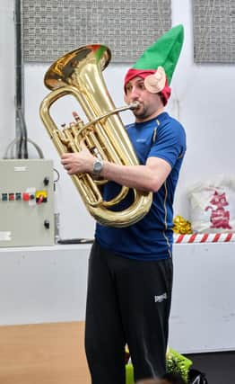 Oliver Mawdsley in rehearsals for Beauty and the Beast at the Stephen Joseph Theatre