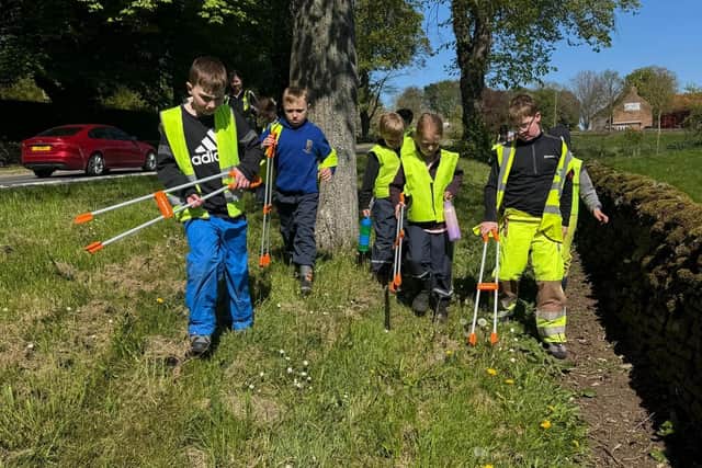 Pupils at Hackness CE Primary School and Wykeham CE Primary School have been completing community litter picks in their villages.