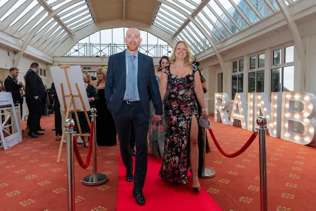 Guests arriving at the Rainbow Centre's inaugural Rainbow Ball, at Scarborough Spa.