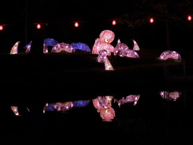 Creatures rise from the lake.