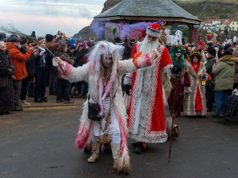 Krampus Run characters at The Bandstand.