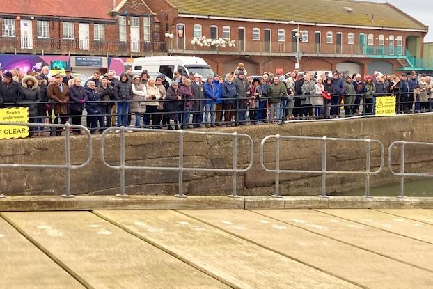 A good crowd of people in attendance.