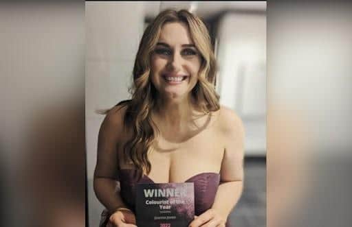 Joanna Jones, pictured, has won two awards at the national Salon Awards 2022.