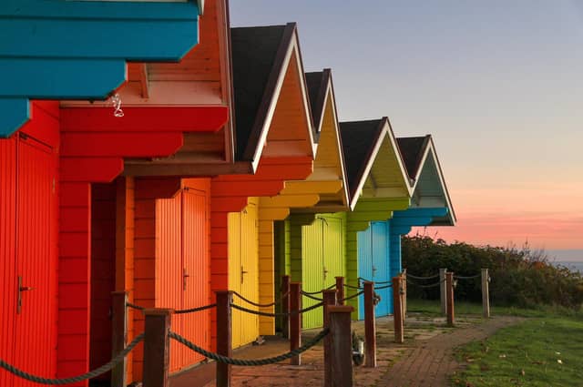 Chalets and sunrise, captured by Beverley Senturk.