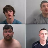 Clockwise from top left: Anthony Wright, Christopher James Watt, Jake Myers and Gerard Parkins.