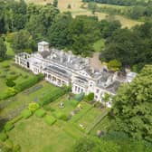 An aerial view of the impressive mansion house near Tadcaster that is currently for sale at £1.75m.