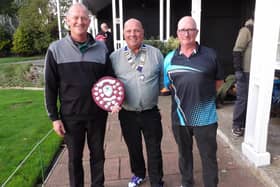 Summer Championship winner Richard Jackson, ECYCGBA president Emmo Emmerson and runner-up Paul Morgan.