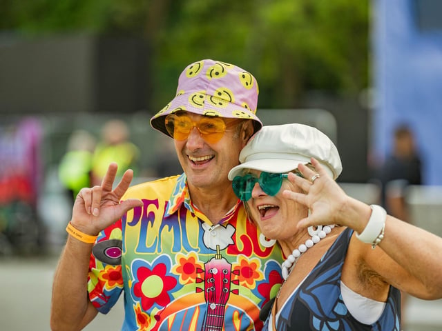 Psychedelic styles spotted at the show.