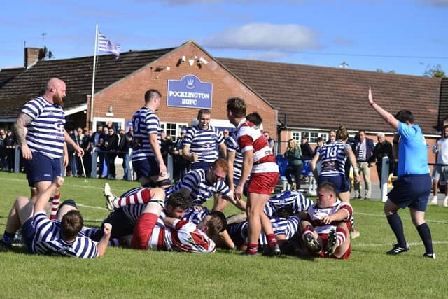 Pocklington RUFC suffered a 40-29 loss at home to leaders north Ribblesdale. PHOTO BY ANDY NELSON