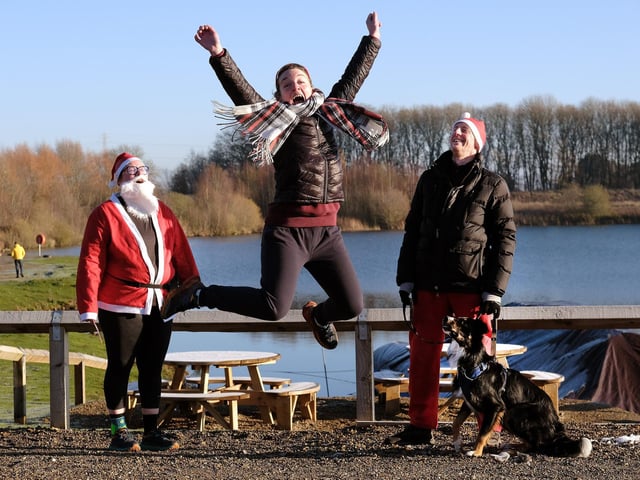 Jumping for joy after the finish.
picture: Richard Ponter, 2251350v