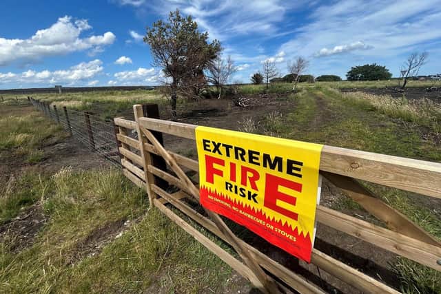 North York Moors fire warning sign. Image courtesy of North Yorkshire Council.