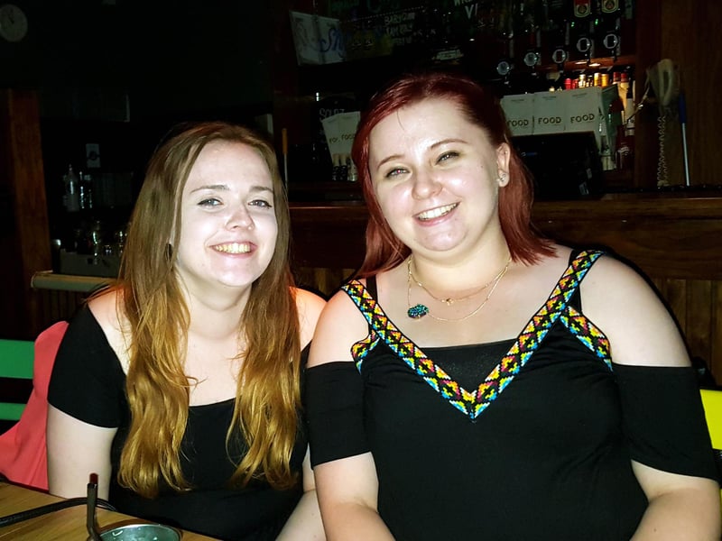 Katie & Michelle enjoying their night out in Blue Lounge