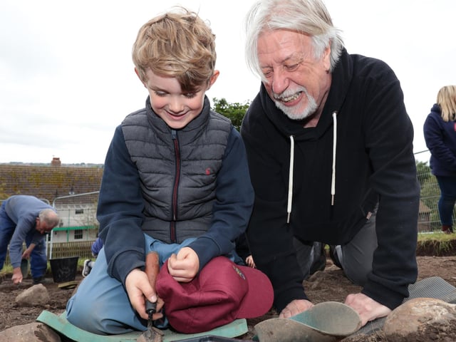 Festival Co-director John Oxley was on hand to see discoveries at The Big Dig site at Paradise