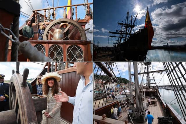 Pictures on board the Galeon Andalucia while it's in Scarborough.