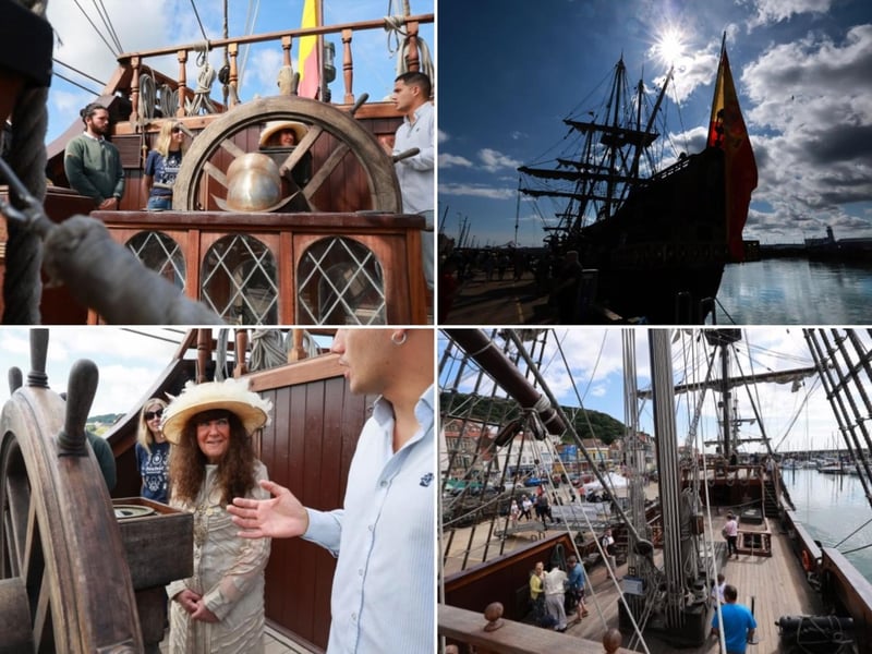 Pictures on board the Galeon Andalucia while it's in Scarborough.
