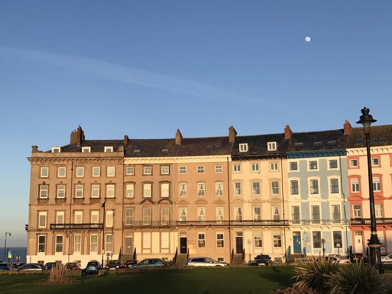 Moon over Whitby's Royal Crescent.
picture by Carol Cull