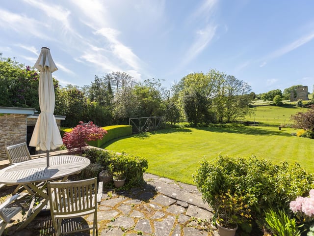This terrace at the rear of the cottage is a lovely place in which to sit and savour the view.