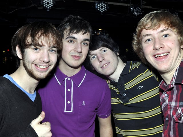 Sam, Josh, Roberto and George party away.