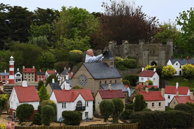 Mark Cranidge gets ready for the opening of the Bondville Model Village.Picture Jonathan Gawthorpe