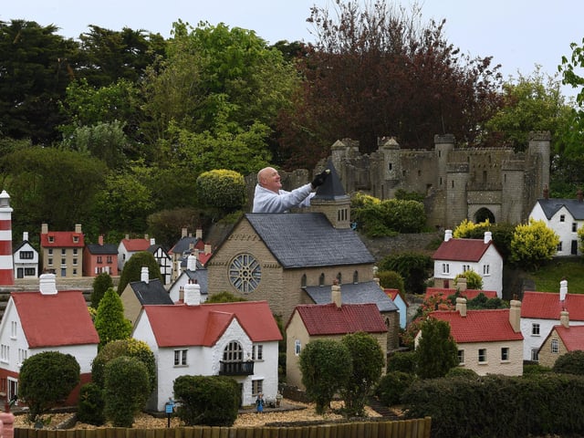 Mark Cranidge gets ready for the opening of the Bondville Model Village.Picture Jonathan Gawthorpe
