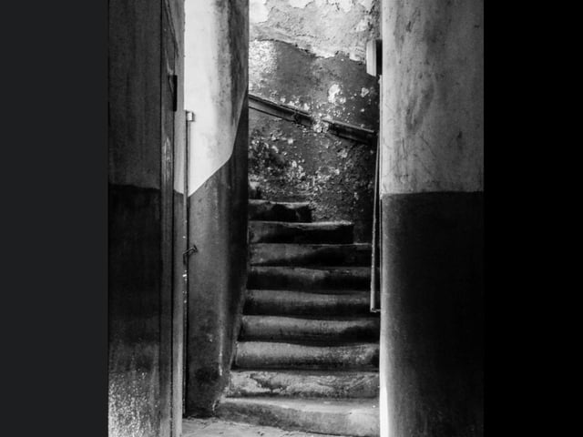 Dark and dingy...