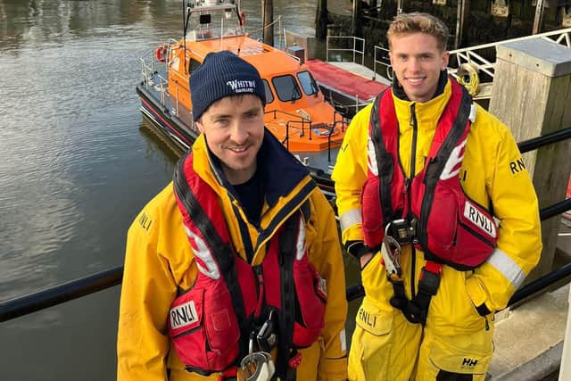 Fully qualified Whitby RNLI crew - Luke Pentith and Max Burnett