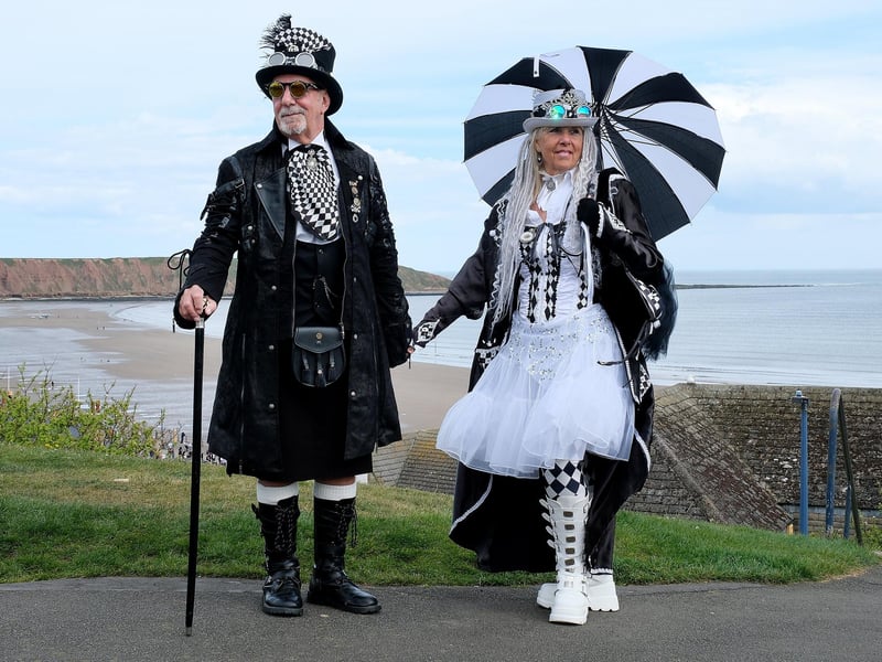 Jim and Vicki Ball enjoy a stroll.