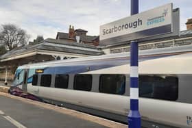 TransPennine Express train at Scarborough Railway Station