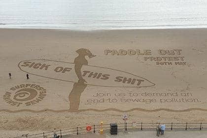 Surfers and paddle boarders will protest against Scarborough’s South Bay's sewage pollution this weekend. (Pic: Fred Brown)