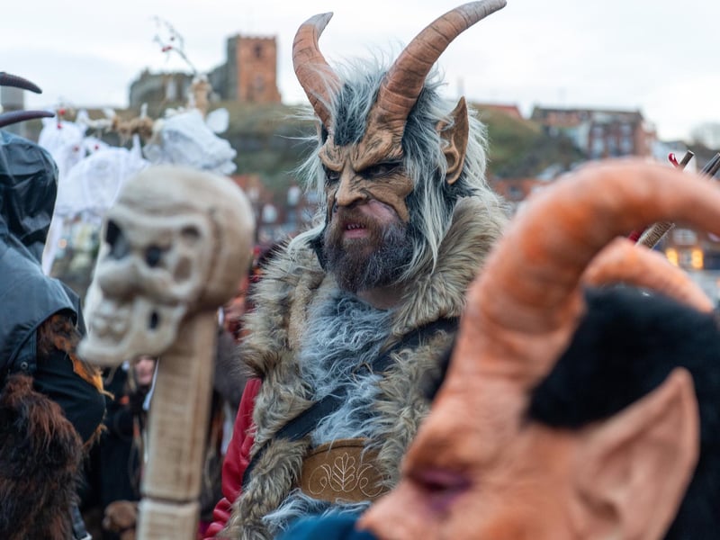 Some colourful characters at the Krampus Run.
