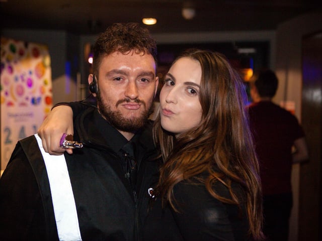 Rob & Caitlin in Blue Lounge